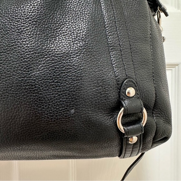 Coach Alexandra Large Hobo Black Pebbled Leather Silver Hardware - Picture 8 of 15